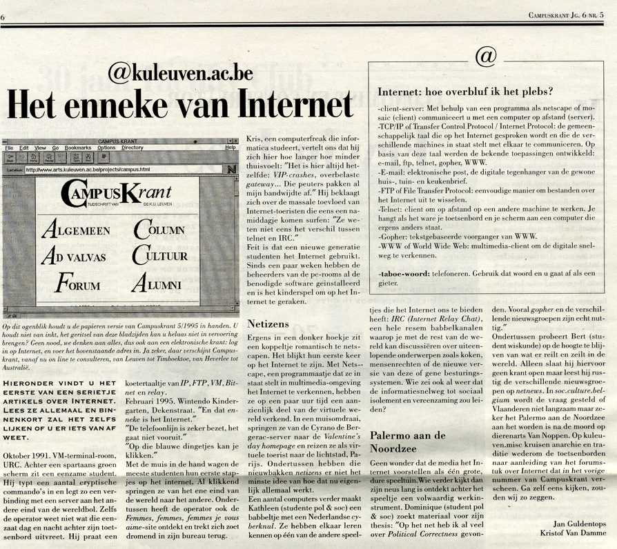 Campuskrant "@kuleuven.ac.be: Het enneke van het internet"